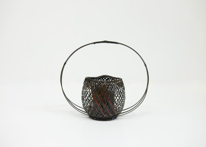 Bamboo basket with handle - S1Bl
