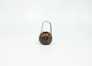 Bamboo basket with handle - S3Br
