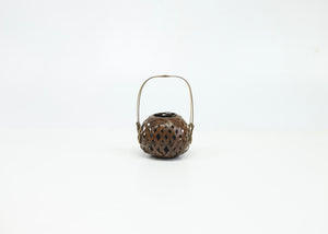 Bamboo basket with handle - S3Br