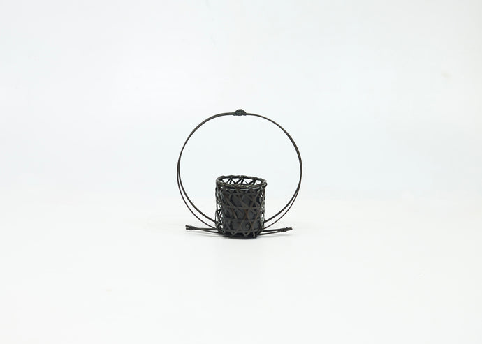 Bamboo basket with handle - S4Bl
