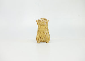 Bamboo hanging basket - White - Semi kago