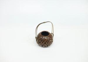Bamboo basket with handle - S3Br